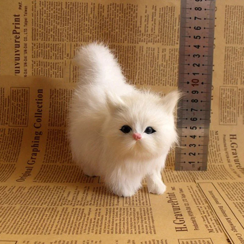 Fluffy Cats White stuffed animal plush soft toy pillow pals plushie