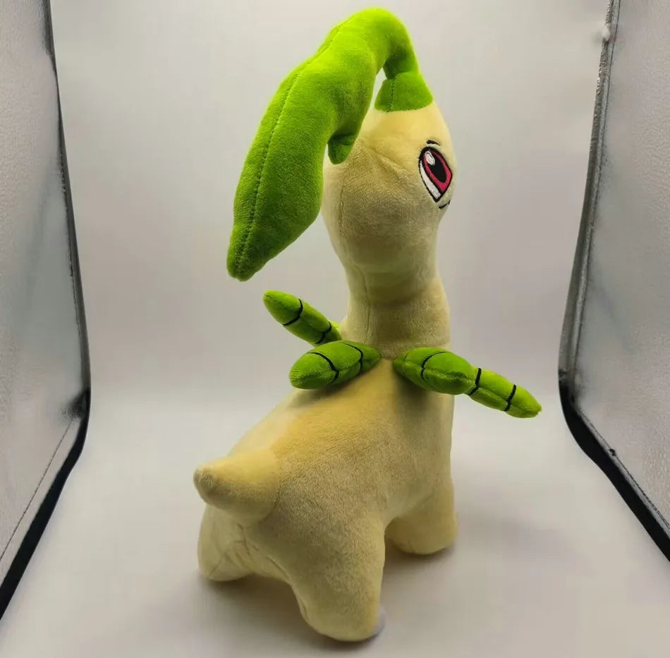 Soft Chikorita Plush and Bayleef Plush