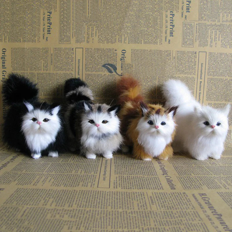 Fluffy Cats stuffed animal plush soft toy pillow pals plushie
