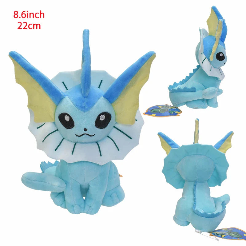 Cute Eeveelution Collection Pokemon Plush Toy Set of Sitting Vaporeon