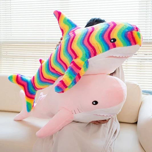 Colorful Sharks stuffed animal plush soft toy pillow pals plushie
