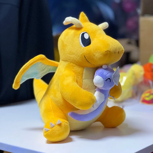 Dragonite With Baby Dratini pokemon plush toy