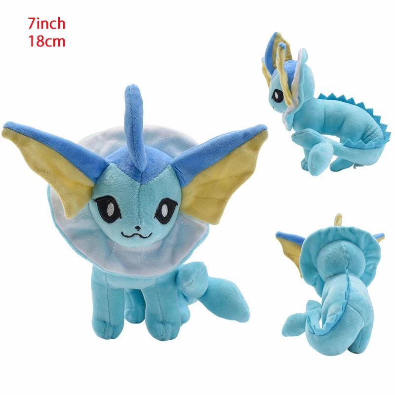 Cute Eeveelution Collection Pokemon Plush Toy Set of Standing Vaporeon