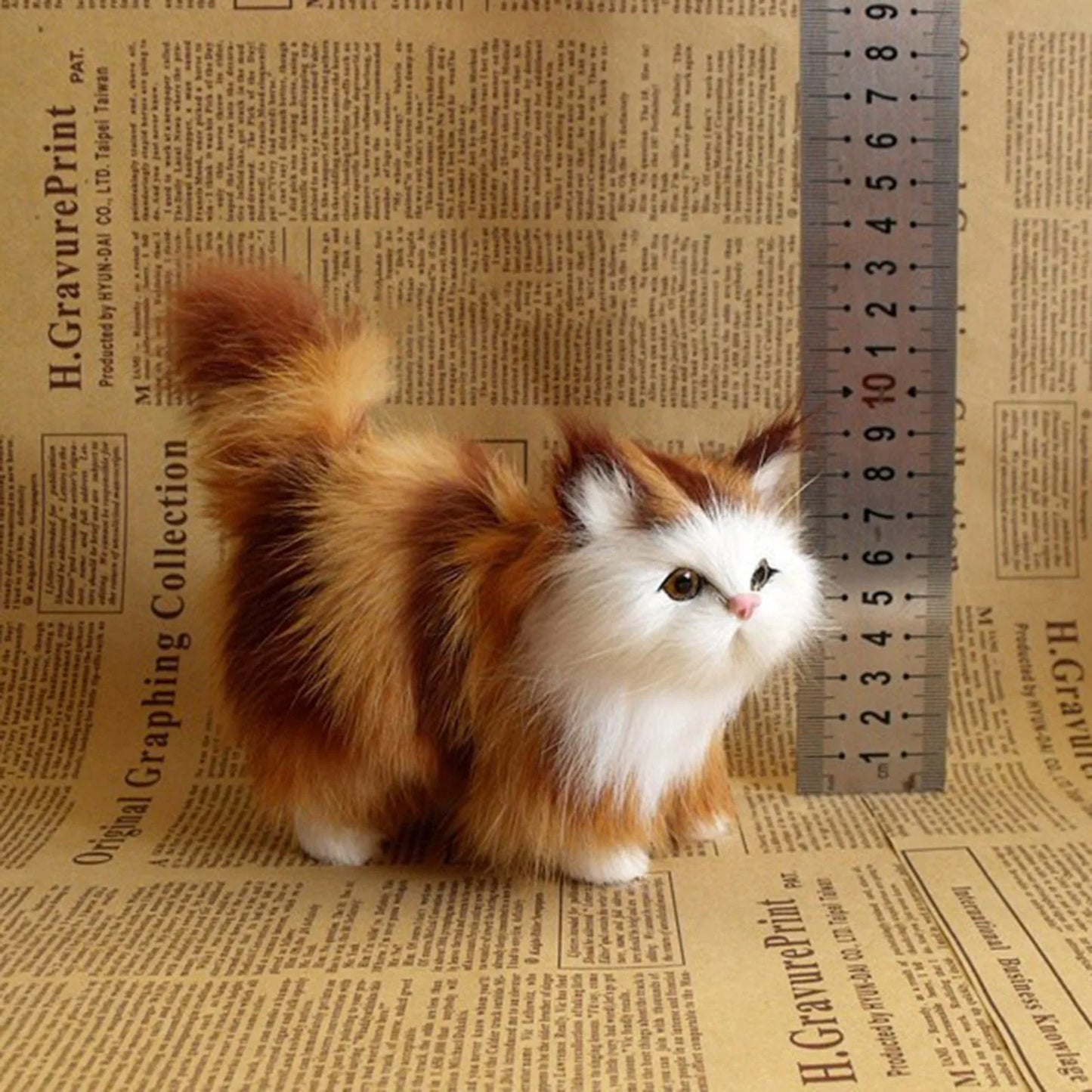 Fluffy Cats Orange stuffed animal plush soft toy pillow pals plushie
