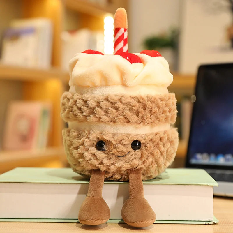 Cute Cake Plush 28cm brown cake ds stuffed animal plush soft toy pillow pals plushie