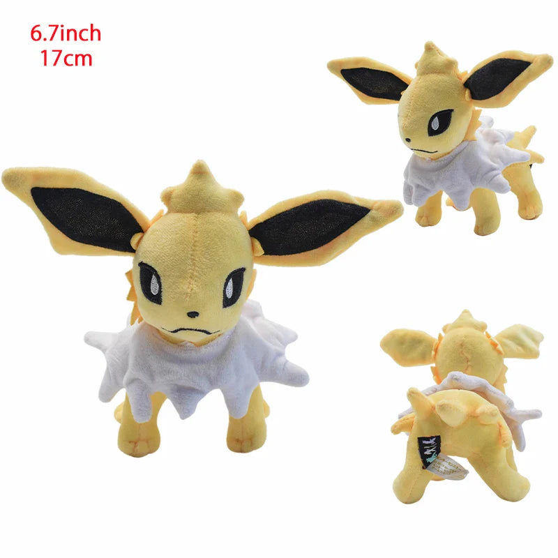 Cute Eeveelution Collection Pokemon Plush Toy Set of standing Jolteon 