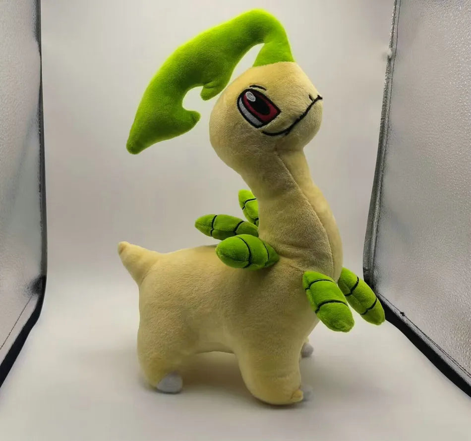 Soft Chikorita Plush and Bayleef Plush