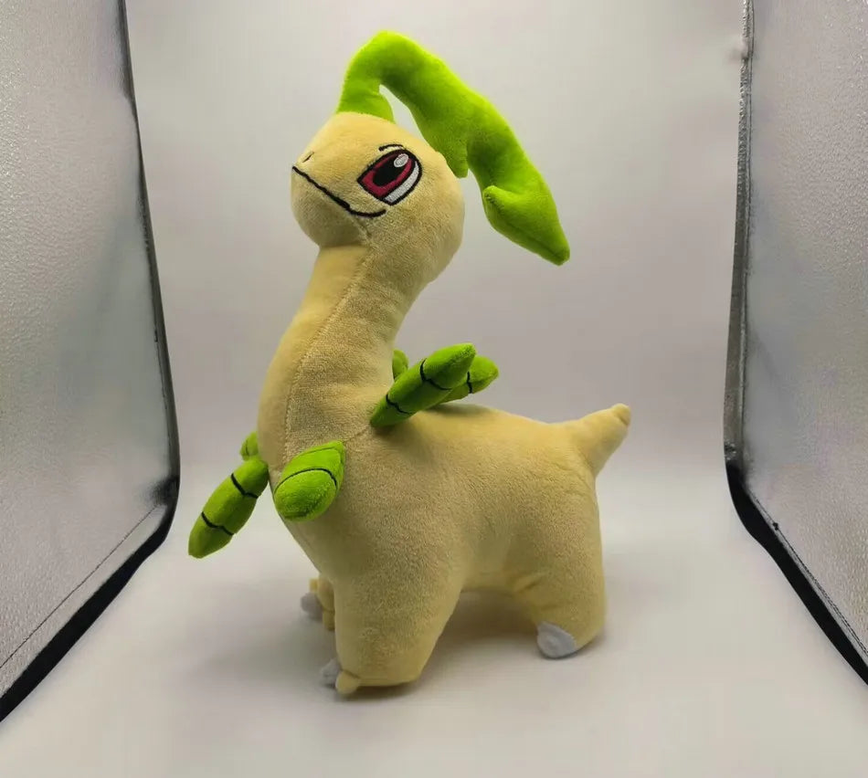 Soft Chikorita Plush and Bayleef Plush