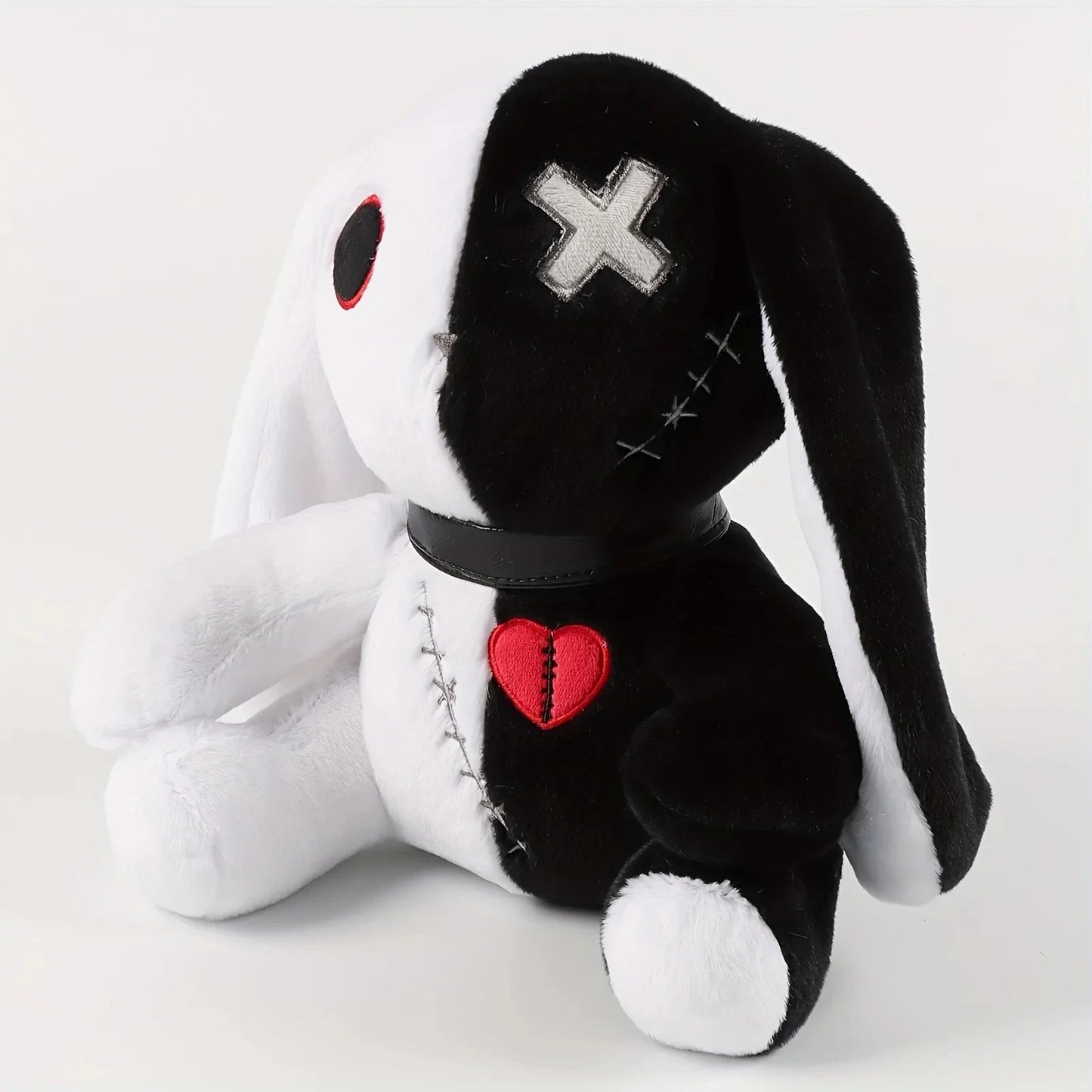 Zombie Bunny Black and White 9.8IN5CM stuffed animal plush soft toy pillow pals plushie