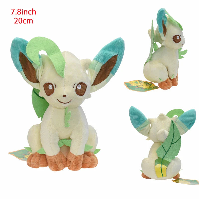 Cute Eeveelution Collection Pokemon Plush Toy Set of Sitting Leafeon 