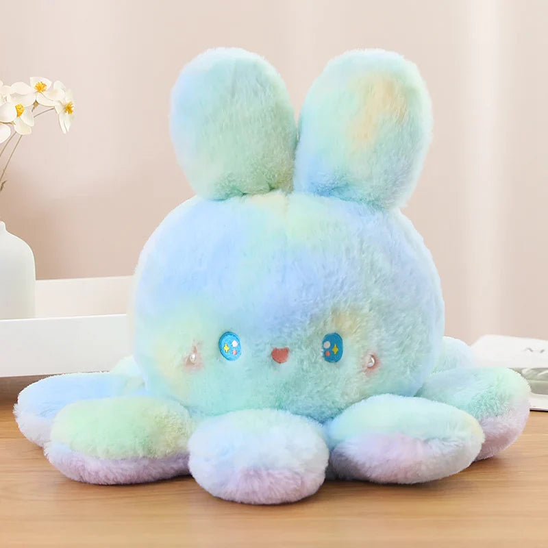 Reversible Bunny Green stuffed animal plush soft toy pillow pals plushie