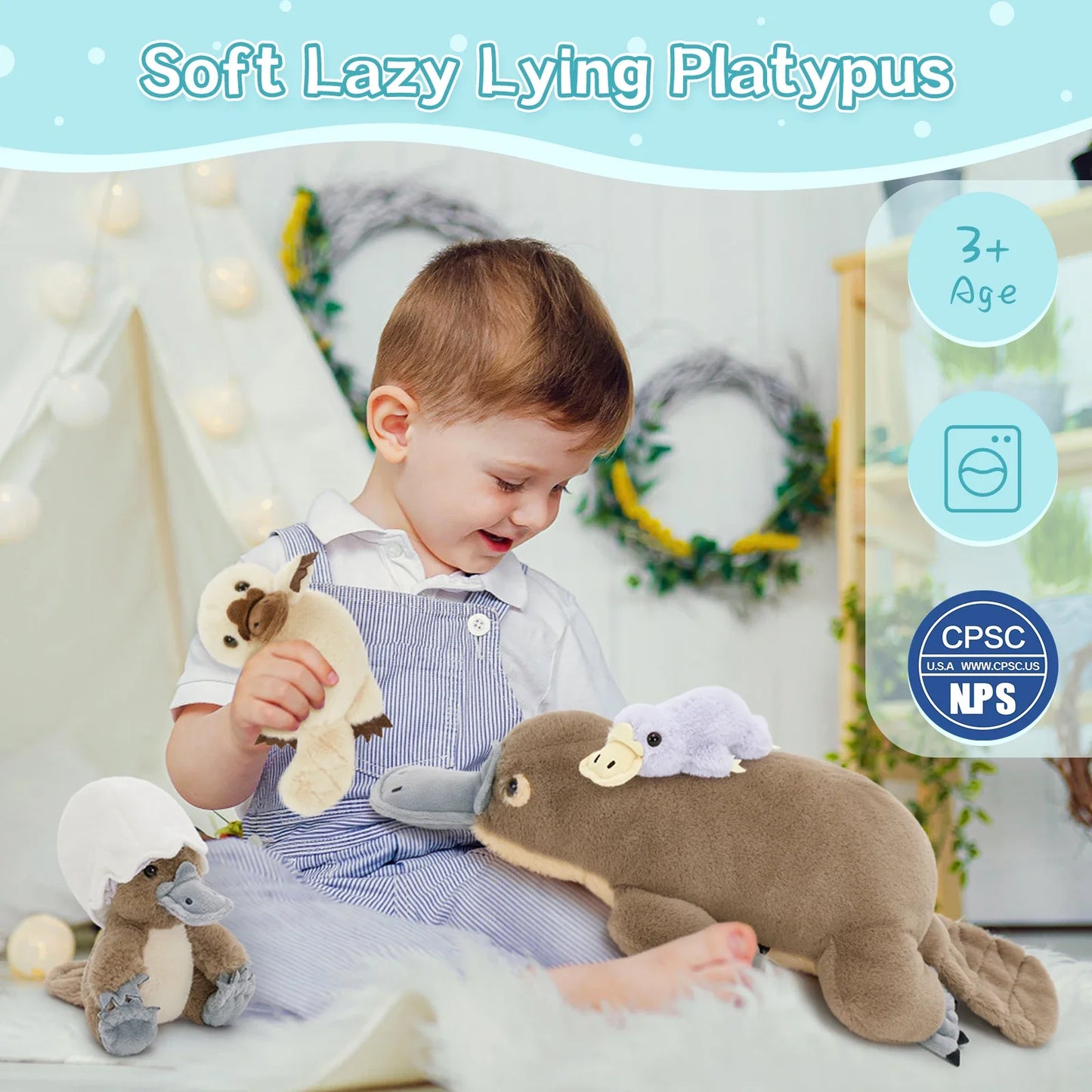 Platypus Mamma stuffed animal plush soft toy pillow pals plushie