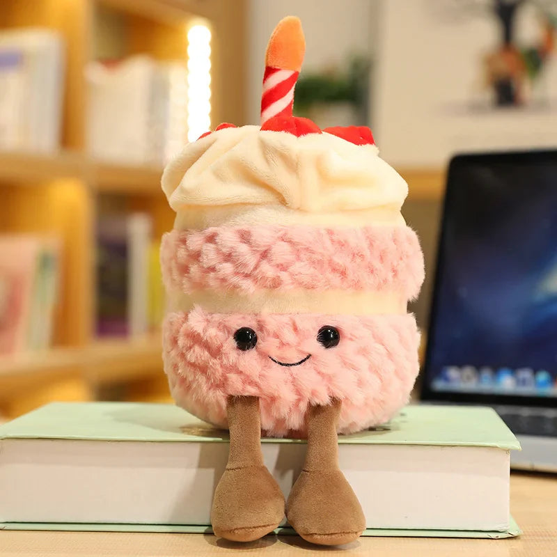 Cute Cake Plush 28cm pink cake ds stuffed animal plush soft toy pillow pals plushie