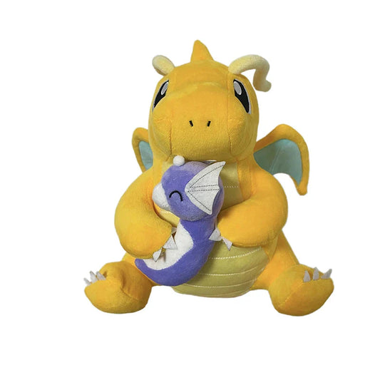 Dragonite With Baby Dratini pokemon plush toy
