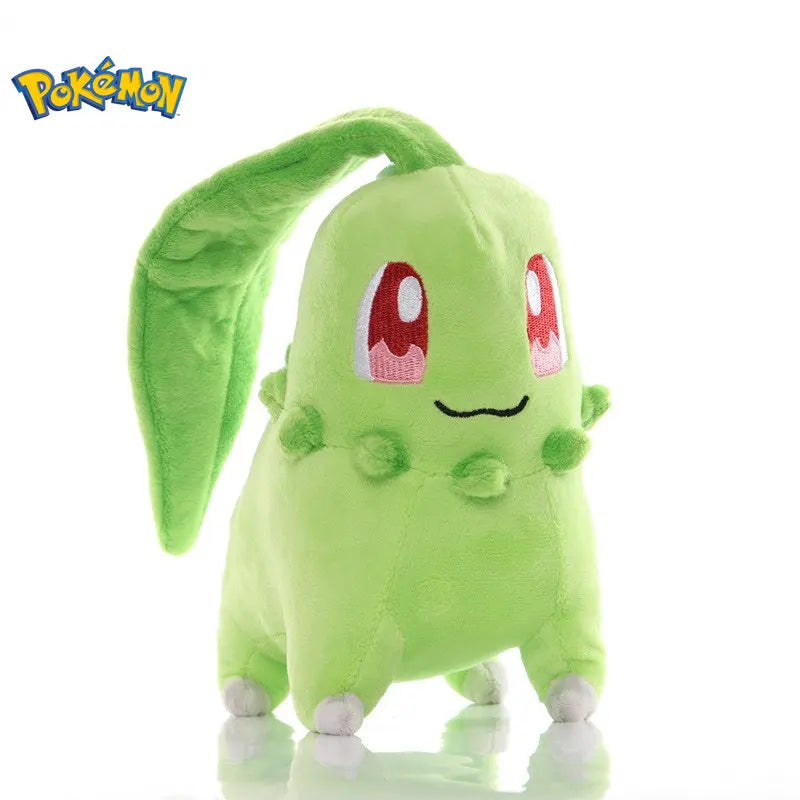 Soft Chikorita Plush and Bayleef Plush