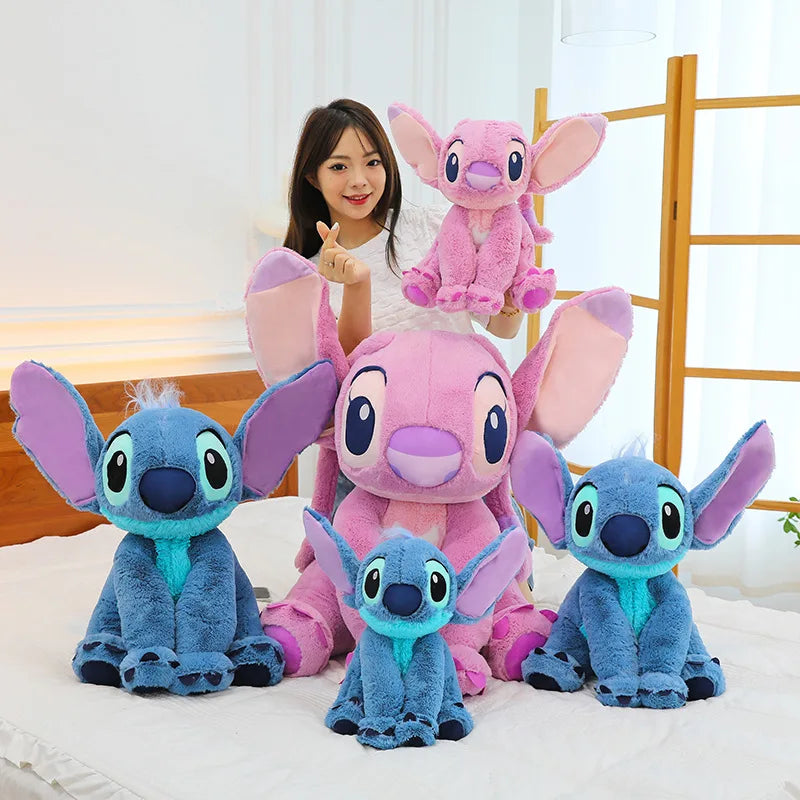 Happy Stitch & Angel stuffed animal plush soft toy pillow pals plushie