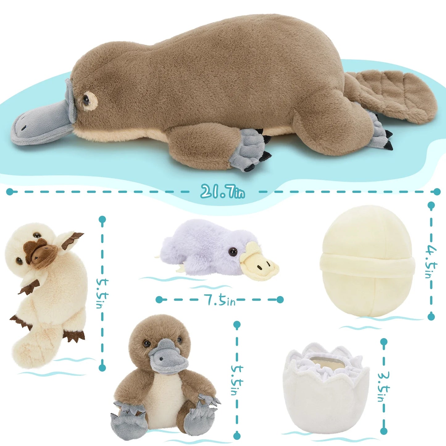 Platypus Mamma stuffed animal plush soft toy pillow pals plushie