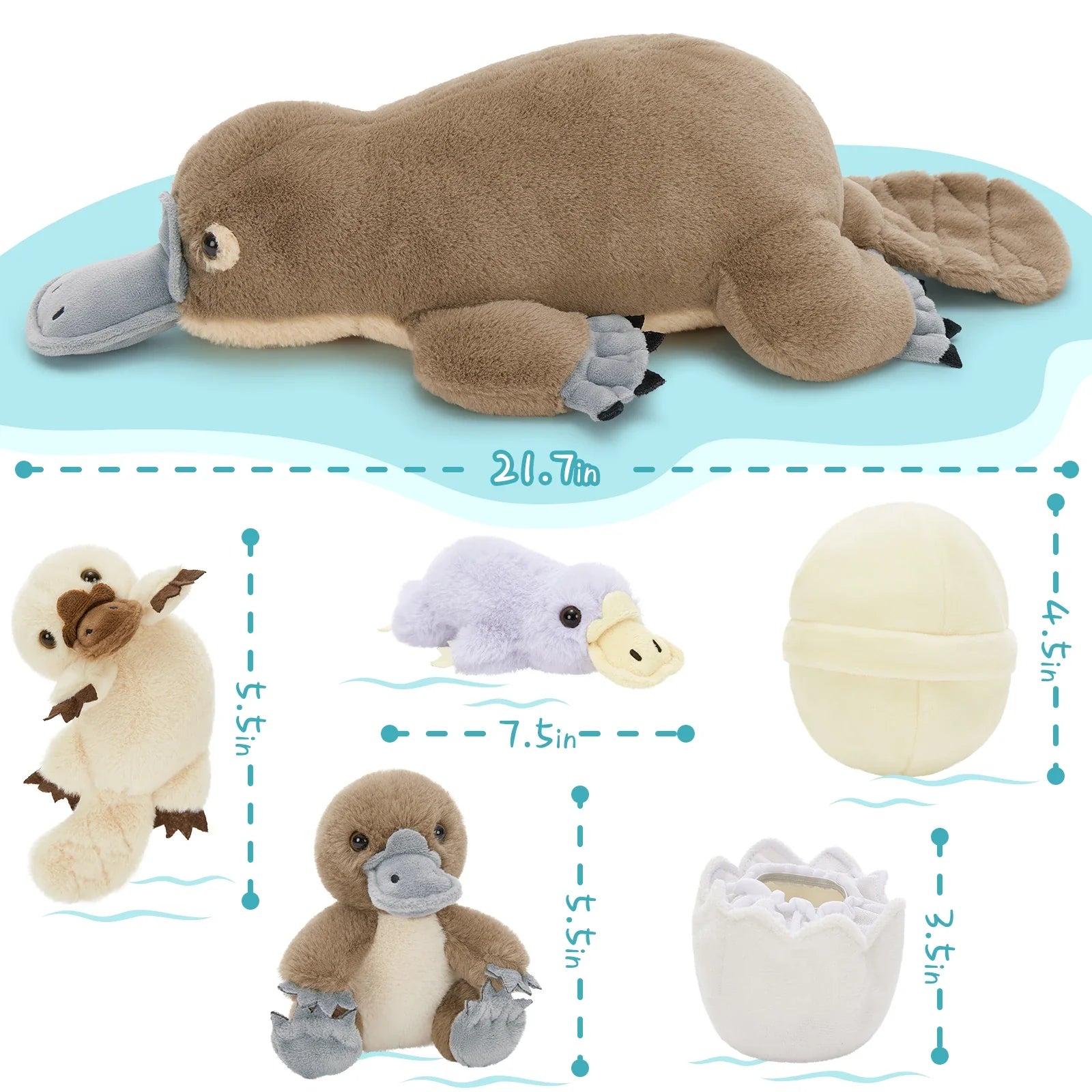 Platypus Mamma stuffed animal plush soft toy pillow pals plushie